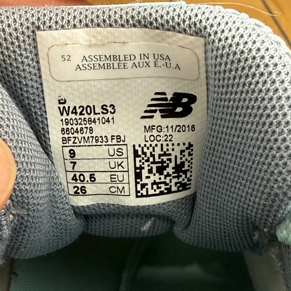 New Balance 420v3 Comfort Ride Running Shoes Grey Mint W420LS3 Womens 9